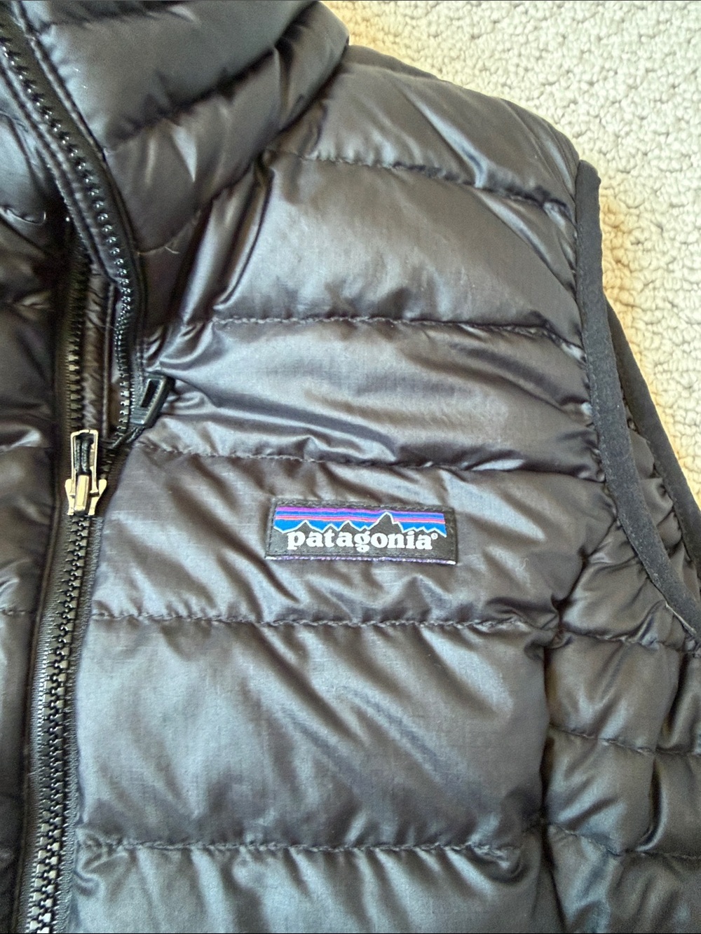 Patagonia Black Quilted Down Vest - Picture 4 of 5